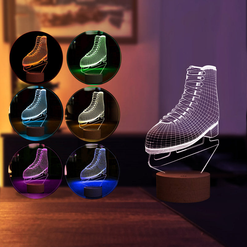 3D ice skating lamp
