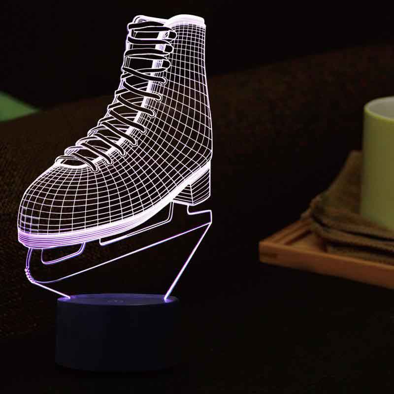 3D ice skating lamp