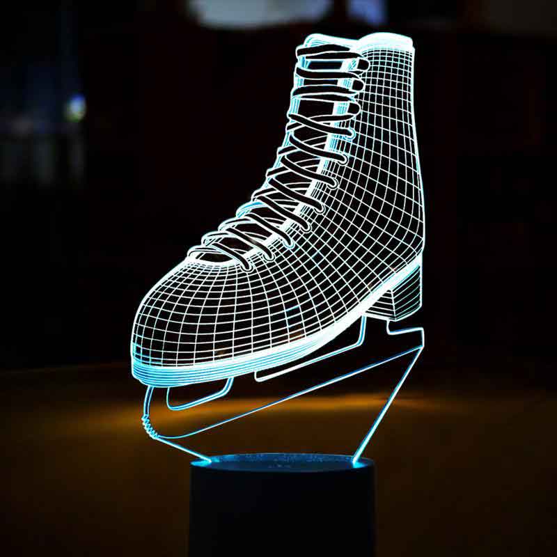 3D ice skating lamp