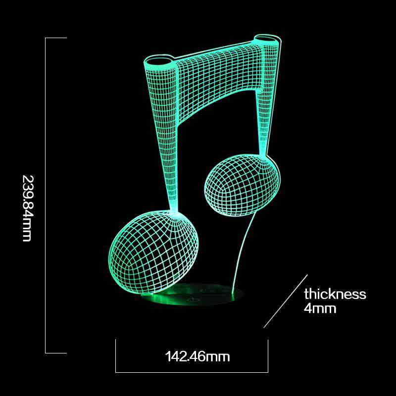 Nota Figürlü Dekoratif Hediye Led Masa Lambası | BYLAMP