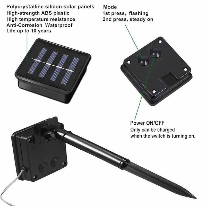 5 meters solar fairy wire led daylight