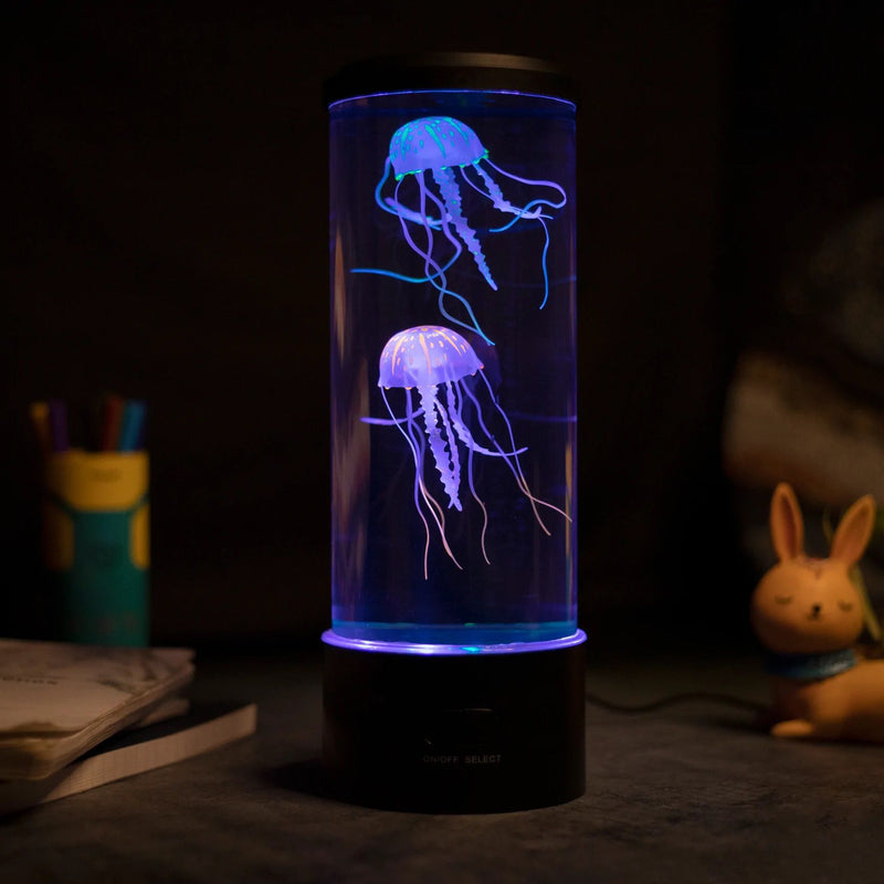 Jellyfish Akvaryum Dekoratif Masa Lambası