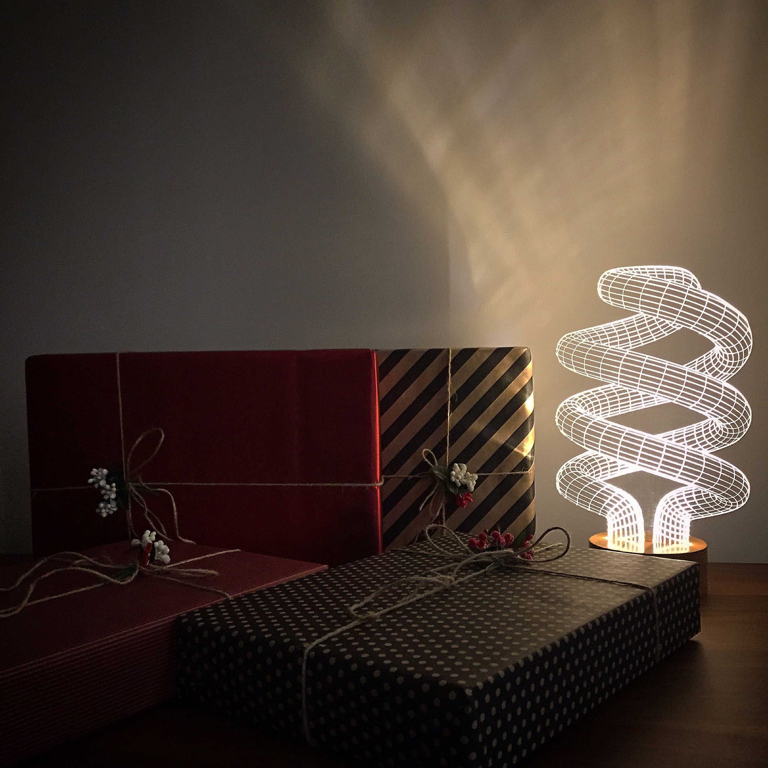 Spiral 3D Table Lamp