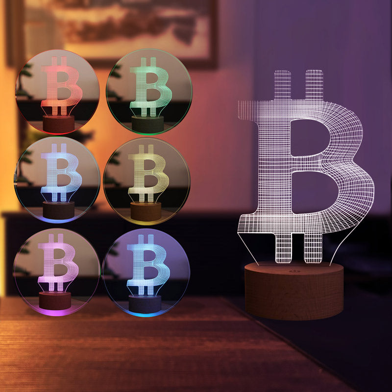 Bitcoin Figured Decorative Gift Led Table Lamp | BYLAMP