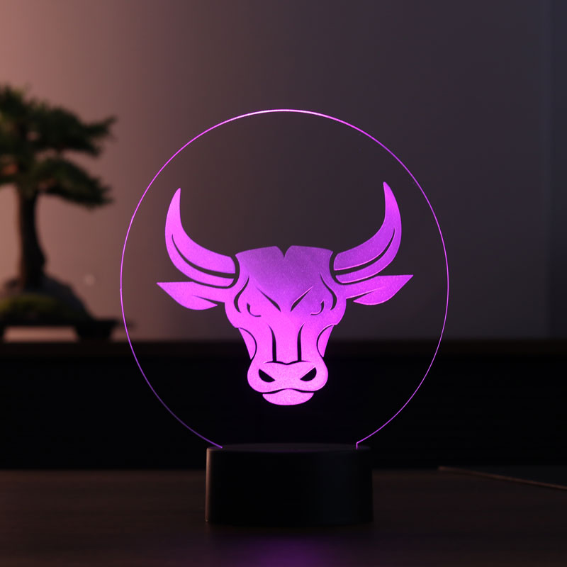 3D Bull Led Table Lamp