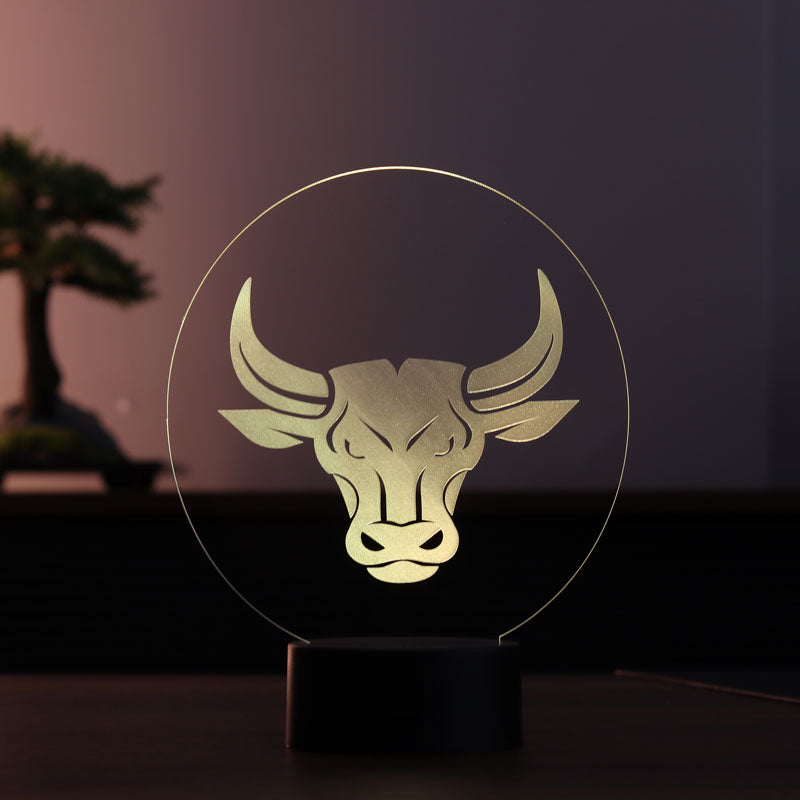 3D Bull Led Table Lamp