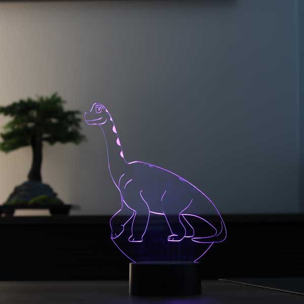 3-D dinosaur LED night light