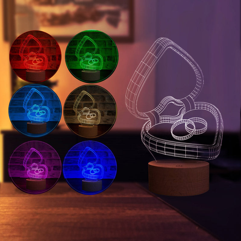 3D Marriage Offer Gift Night Light