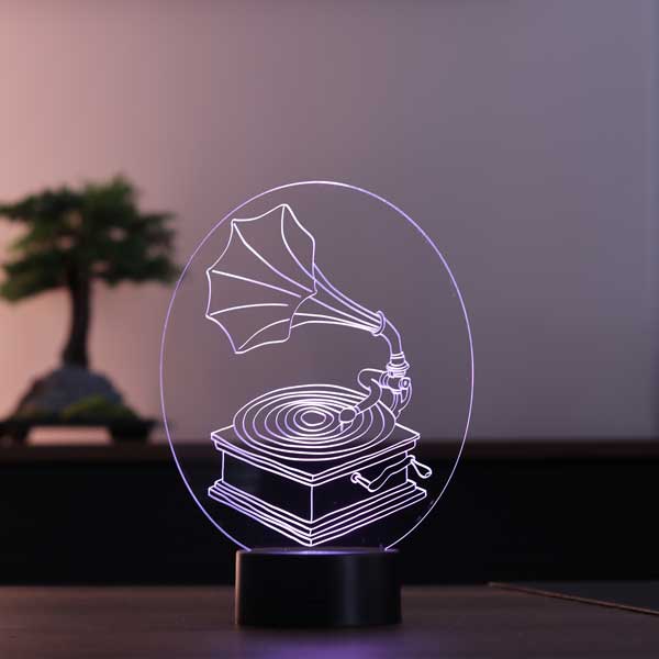 3-D Gramophone LED Night Light