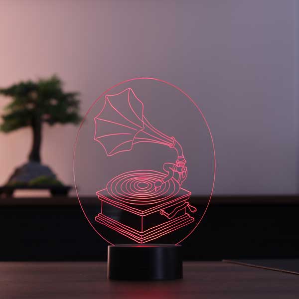 3-D Gramophone LED Night Light