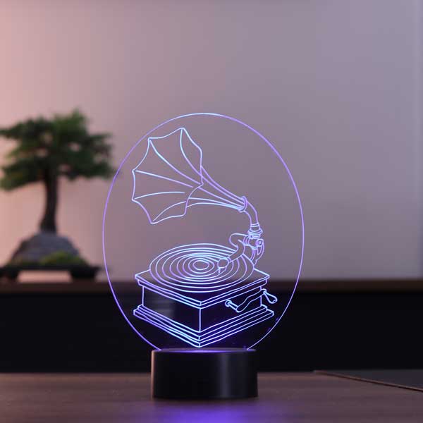 3-D Gramophone LED Night Light
