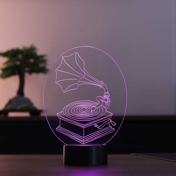 3-D Gramophone LED Night Light