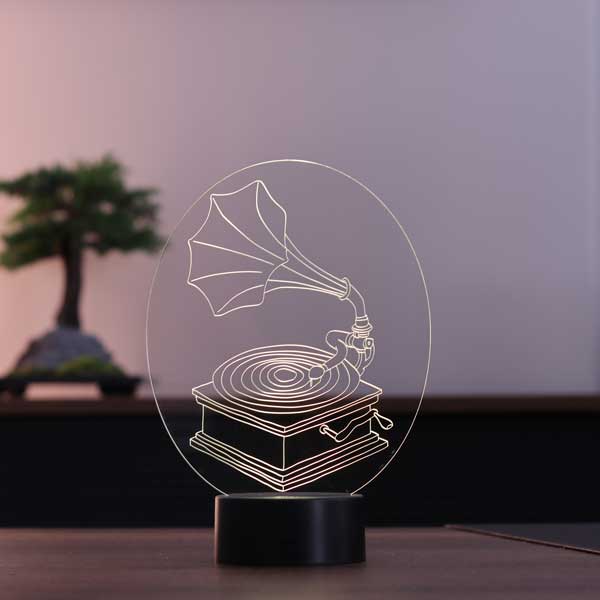 3-D Gramophone LED Night Light