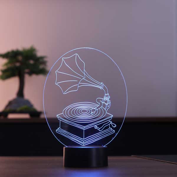 3-D Gramophone LED Night Light