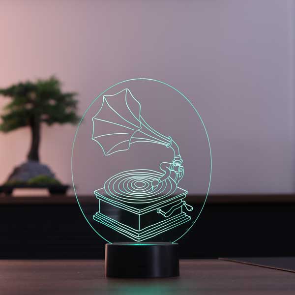 3-D Gramophone LED Night Light