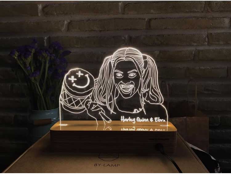 3D Harley Quinn Led Table Lamp
