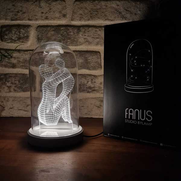 Lighted Glass Globe Acrylic Mother's Day Lamp