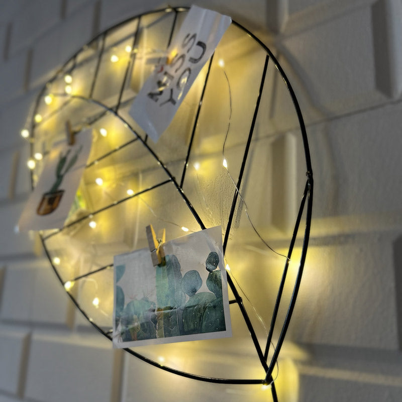 Leaf Wire Panel with Light and Latch