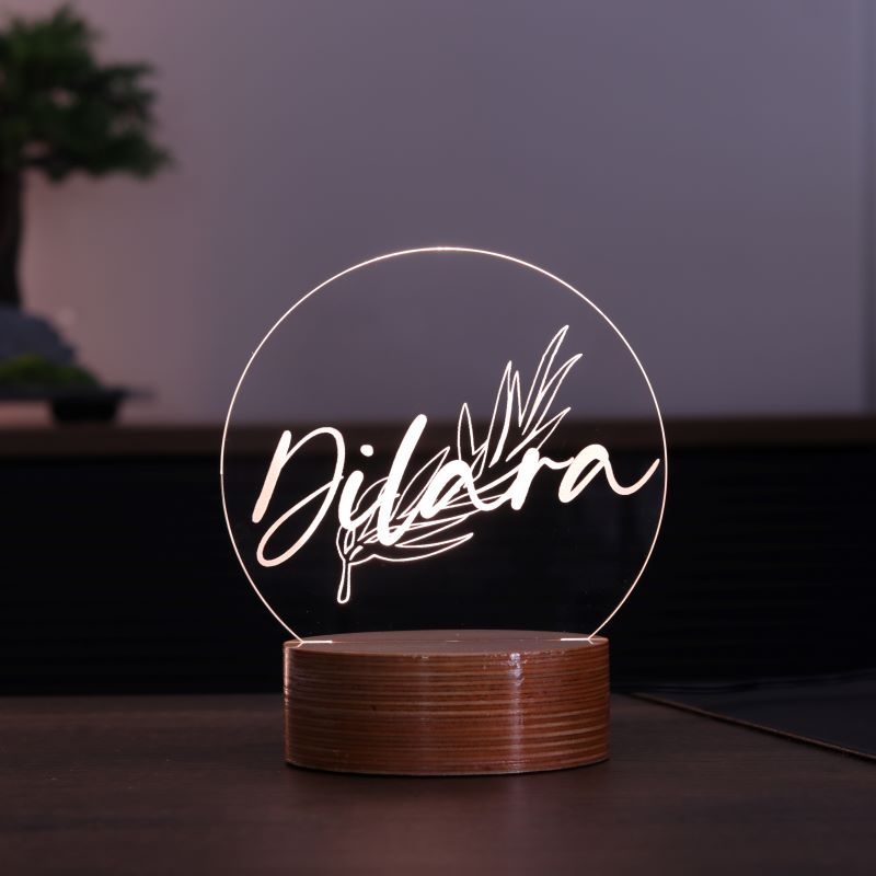 İsme Özel Dekoratif Hediye Led Masa Lambası | BYLAMP