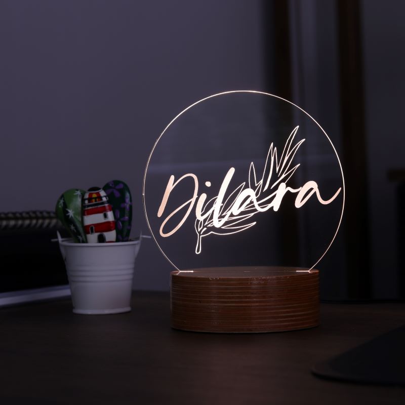 İsme Özel Dekoratif Hediye Led Masa Lambası | BYLAMP