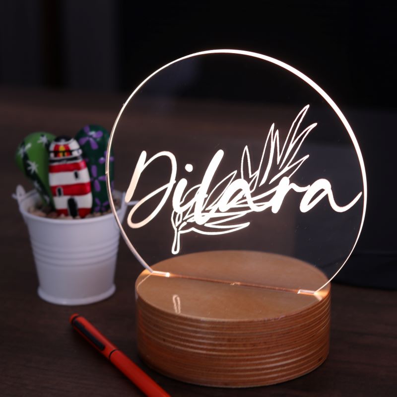 İsme Özel Dekoratif Hediye Led Masa Lambası | BYLAMP