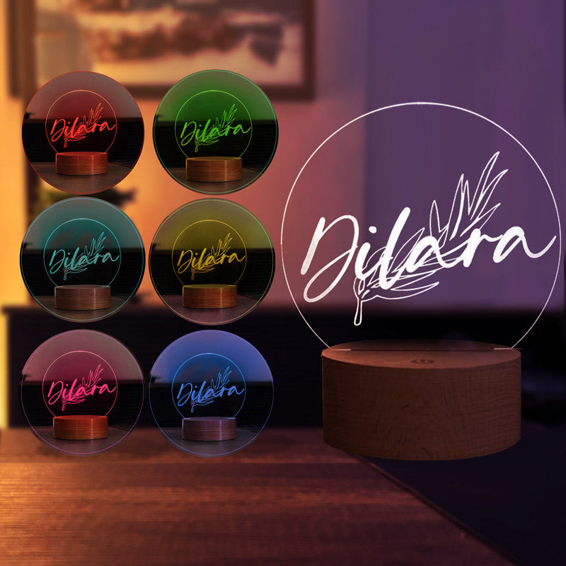 İsme Özel Dekoratif Hediye Led Masa Lambası | BYLAMP