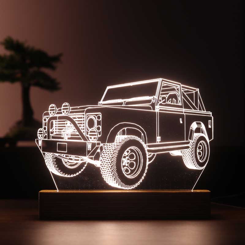 3-D Land Rover LED Lamp
