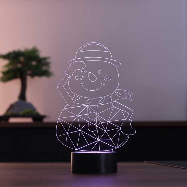 3D Snowman Led Table Lamp