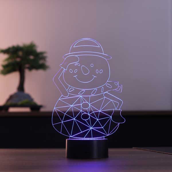 3D Snowman Led Table Lamp