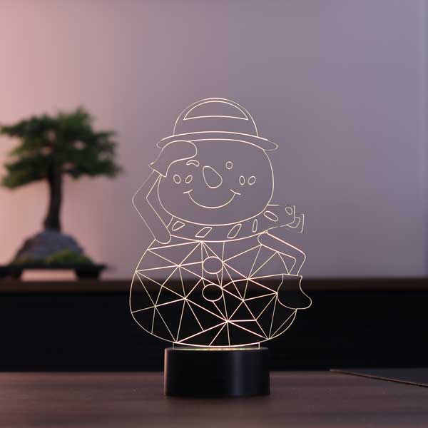3D Snowman Led Table Lamp