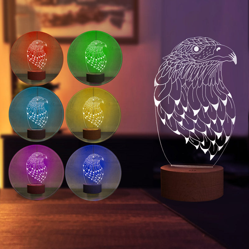 3D Eagle Portrait LED Table Lamp