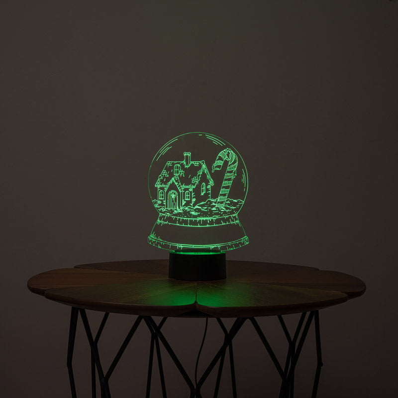 Kış Masalı Figürlü Dekoratif Hediye Led Masa Lambası | BYLAMP