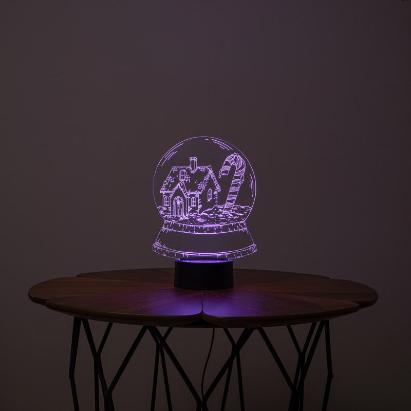 Kış Masalı Figürlü Dekoratif Hediye Led Masa Lambası | BYLAMP