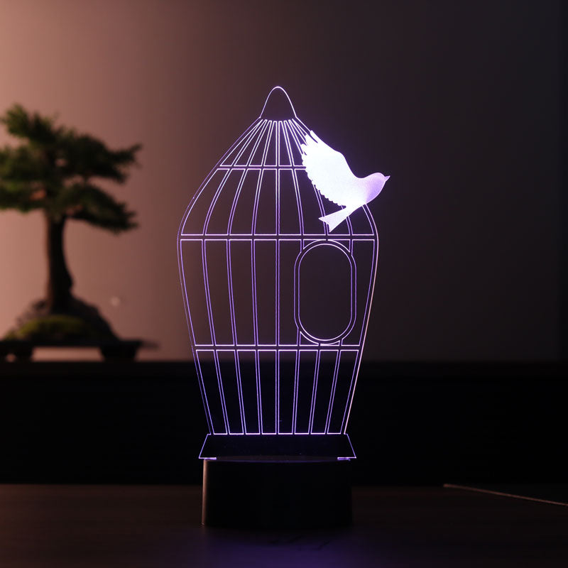3D Cage Led Table Lamp