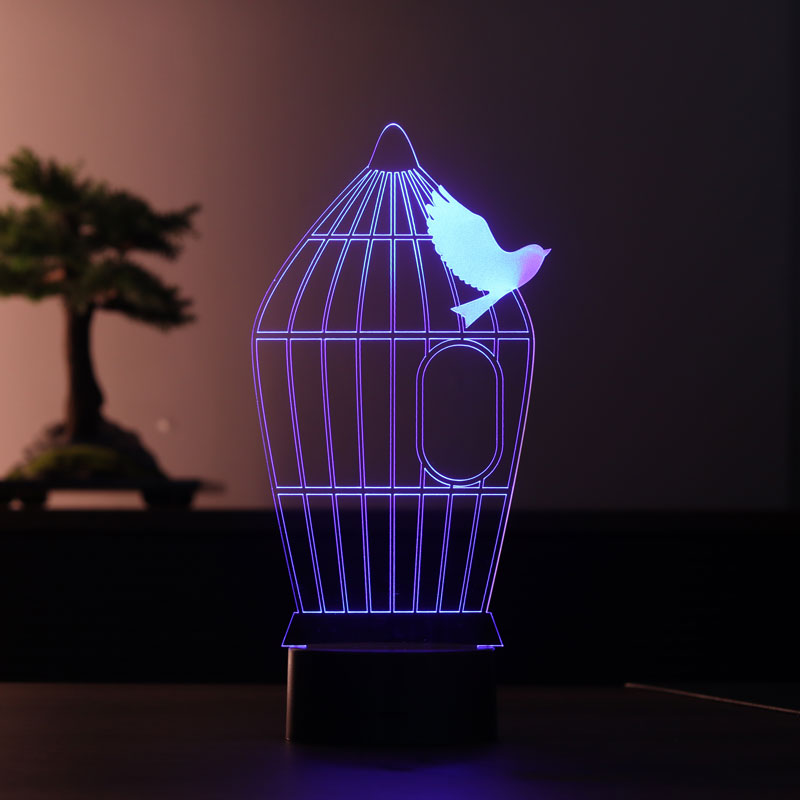 3D Cage Led Table Lamp