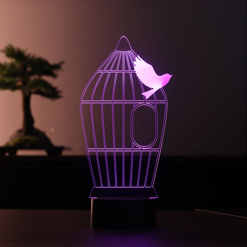 3D Cage Led Table Lamp