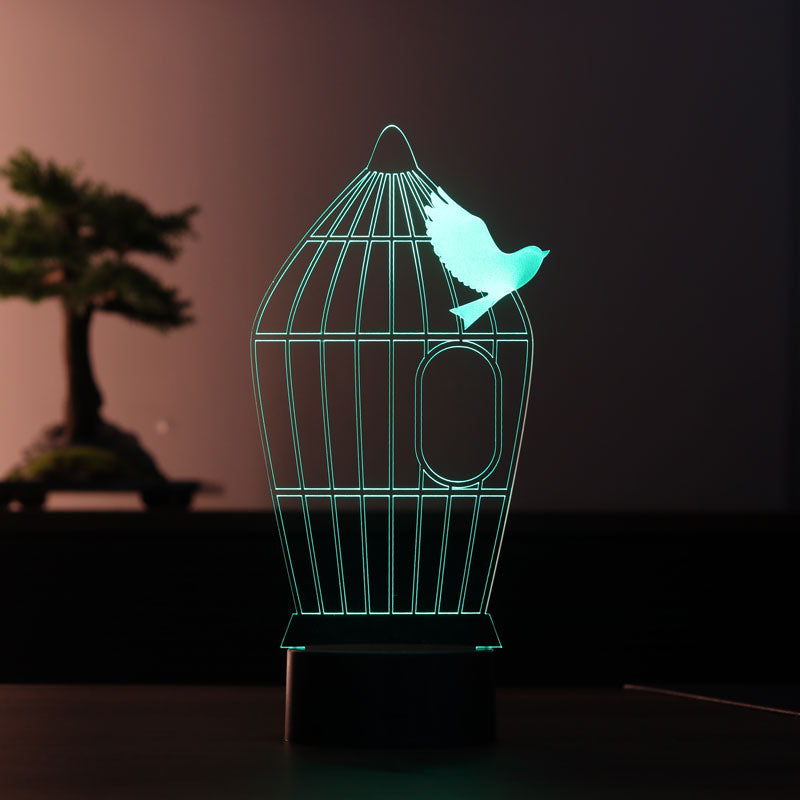 3D Cage Led Table Lamp