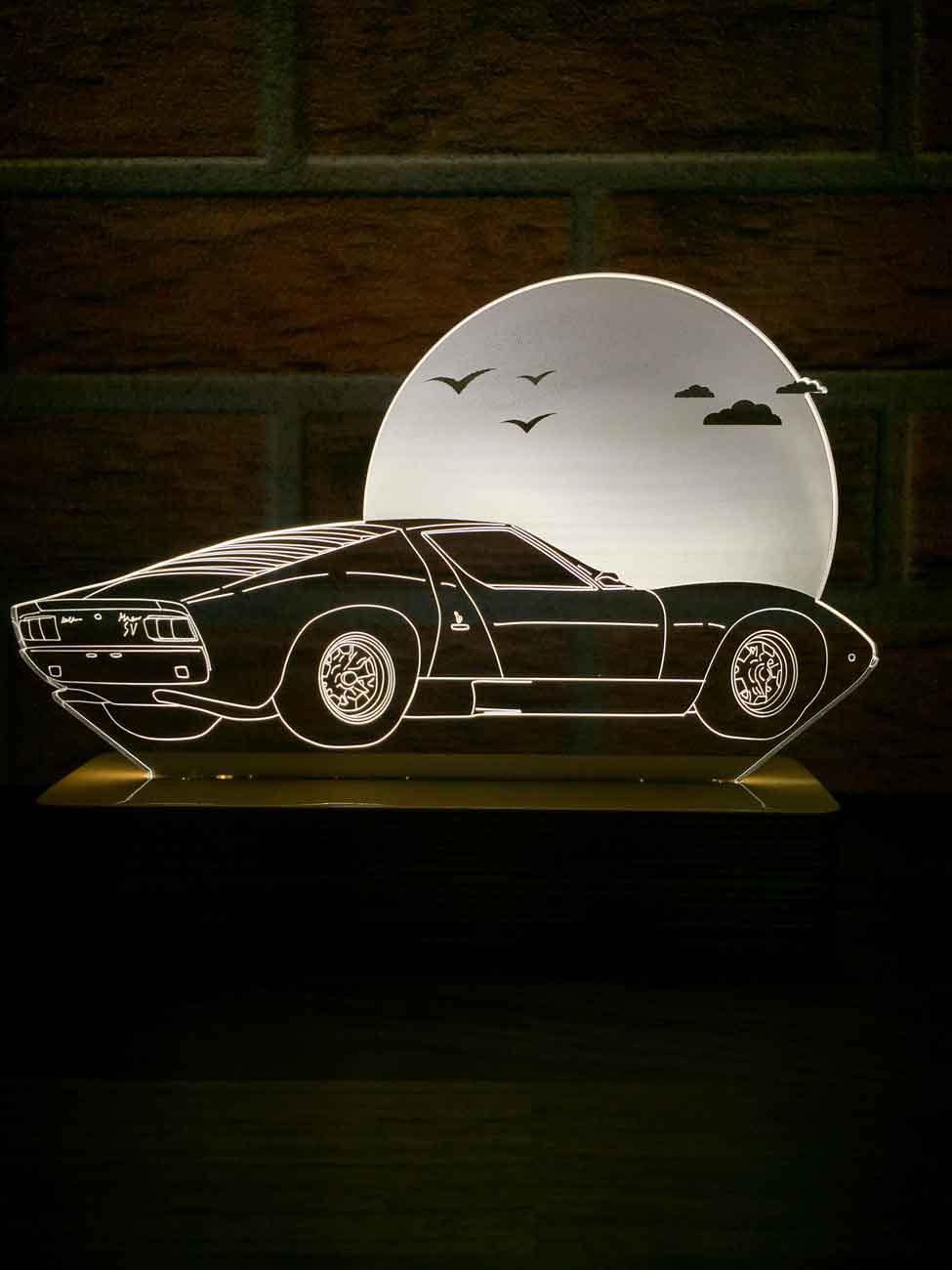 3-D Lamborghini LED Lamp
