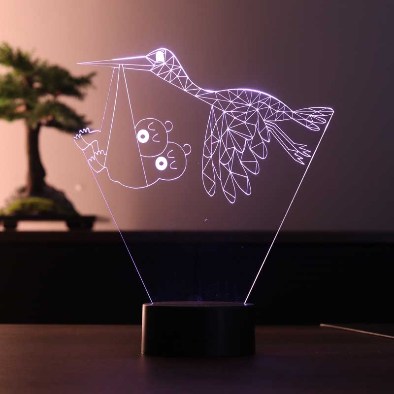Stork Twins LED Table Lamp