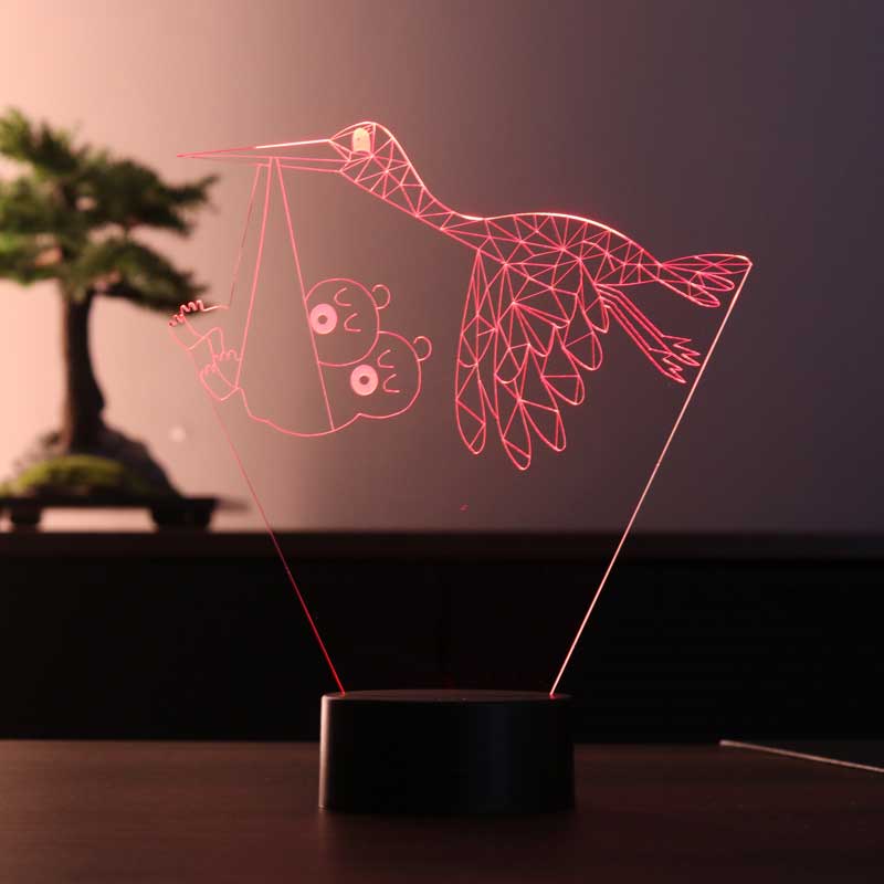Stork Twins LED Table Lamp
