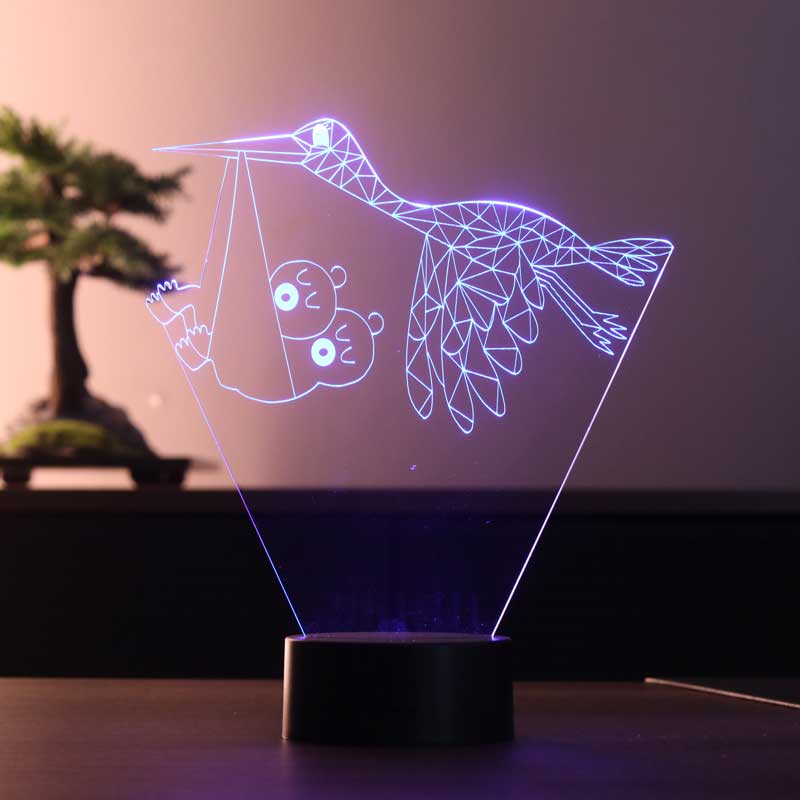 Stork Twins LED Table Lamp
