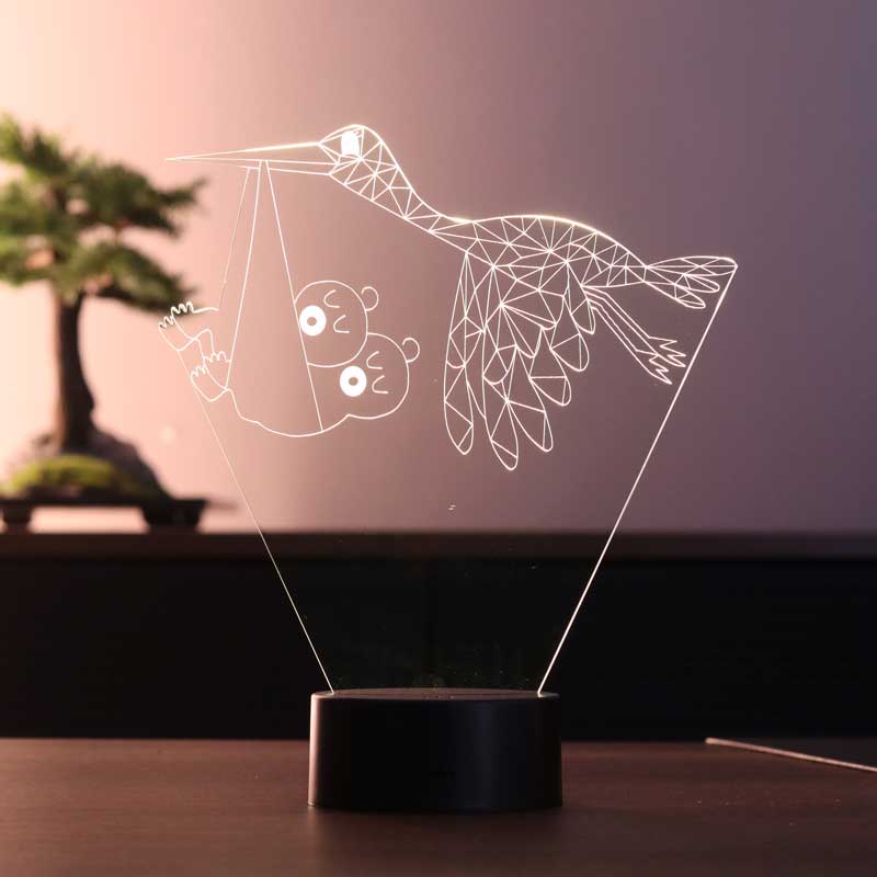 Stork Twins LED Table Lamp