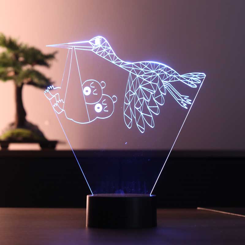 Stork Twins LED Table Lamp
