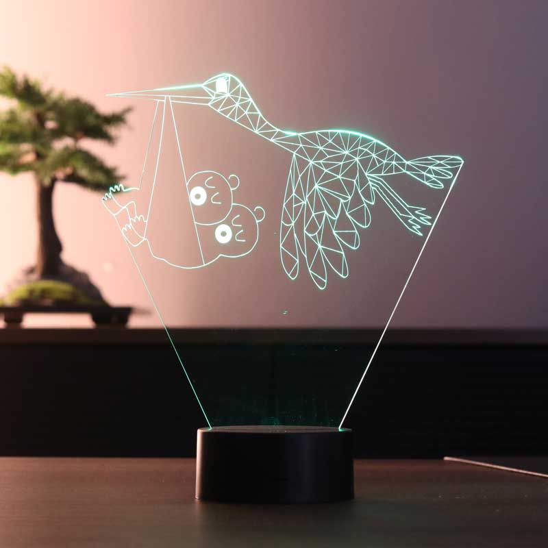 Stork Twins LED Table Lamp