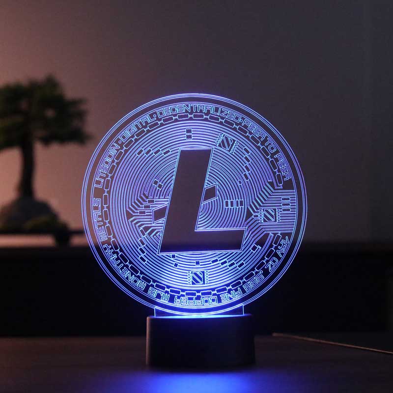 Litecoin Figured Decorative Gift Led Table Lamp | BYLAMP