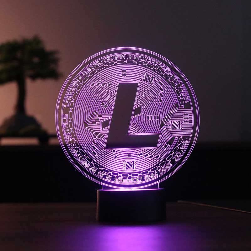 Litecoin Figured Decorative Gift Led Table Lamp | BYLAMP