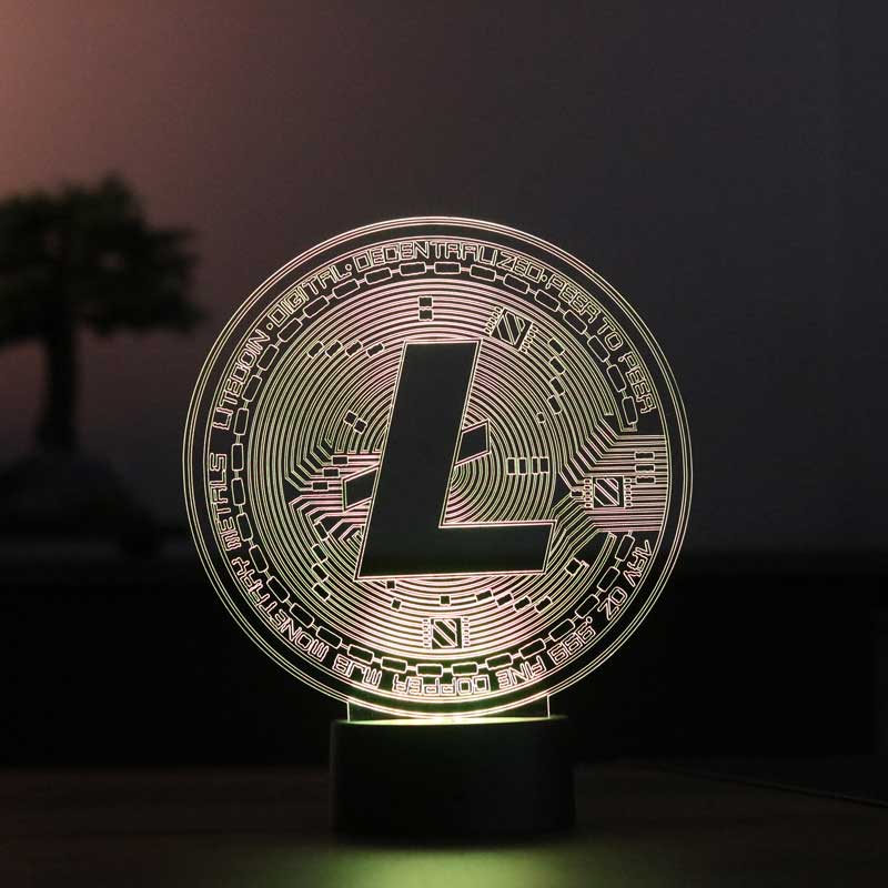 Litecoin Figured Decorative Gift Led Table Lamp | BYLAMP