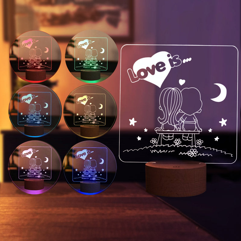 Love Is Figured Decorative Gift Led Table Lamp | BYLAMP