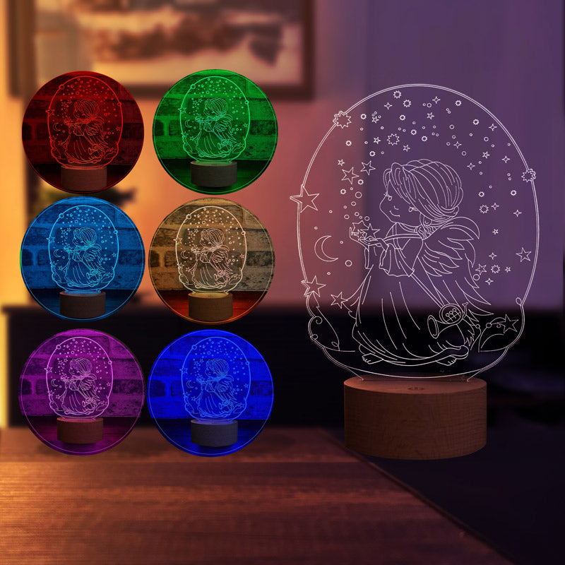 Angel and Star Figured Decorative Gift Led Table Lamp | BYLAMP