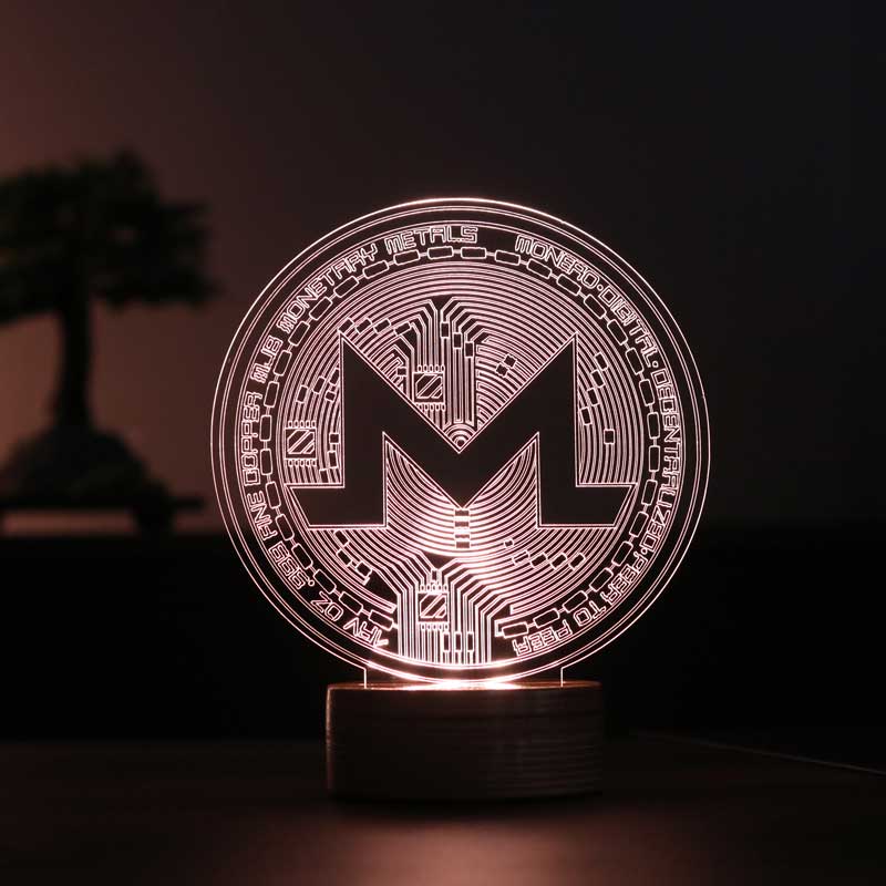 Monerocoin Kripto Figürlü Dekoratif Hediye Led Masa Lambası | BYLAMP